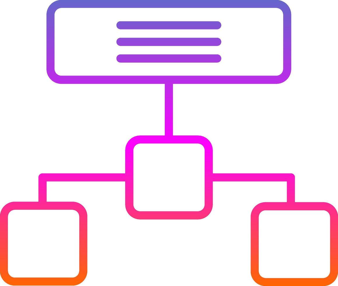 Hierarchical Structure Line Circle Sticker Icon vector