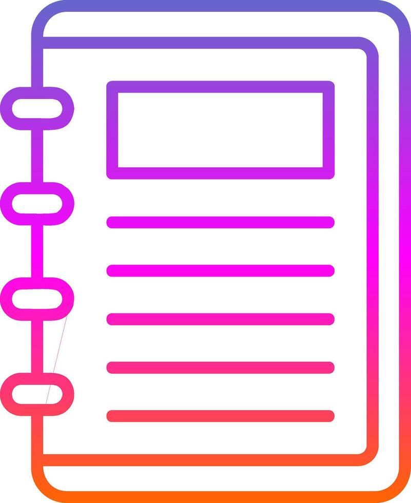 Take Note Line Circle Sticker Icon vector