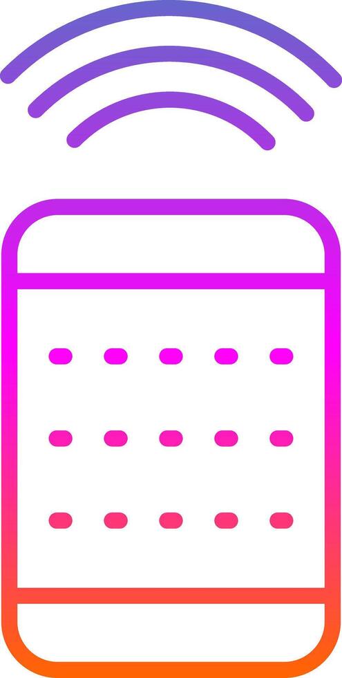 Remote Control Line Circle Sticker Icon vector