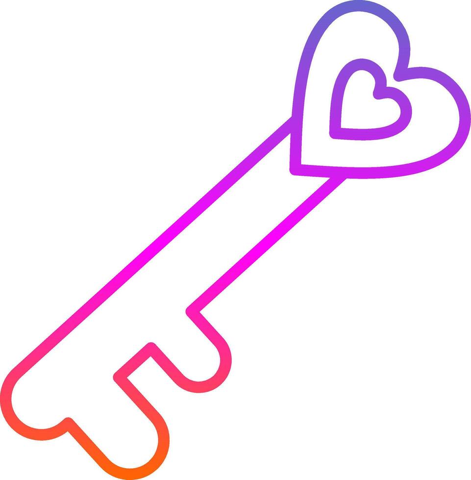 Old Key Line Circle Sticker Icon vector