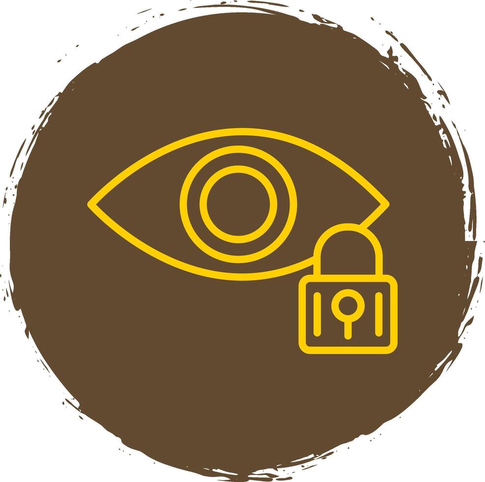 Retinal Scan Line Circle Sticker Icon vector