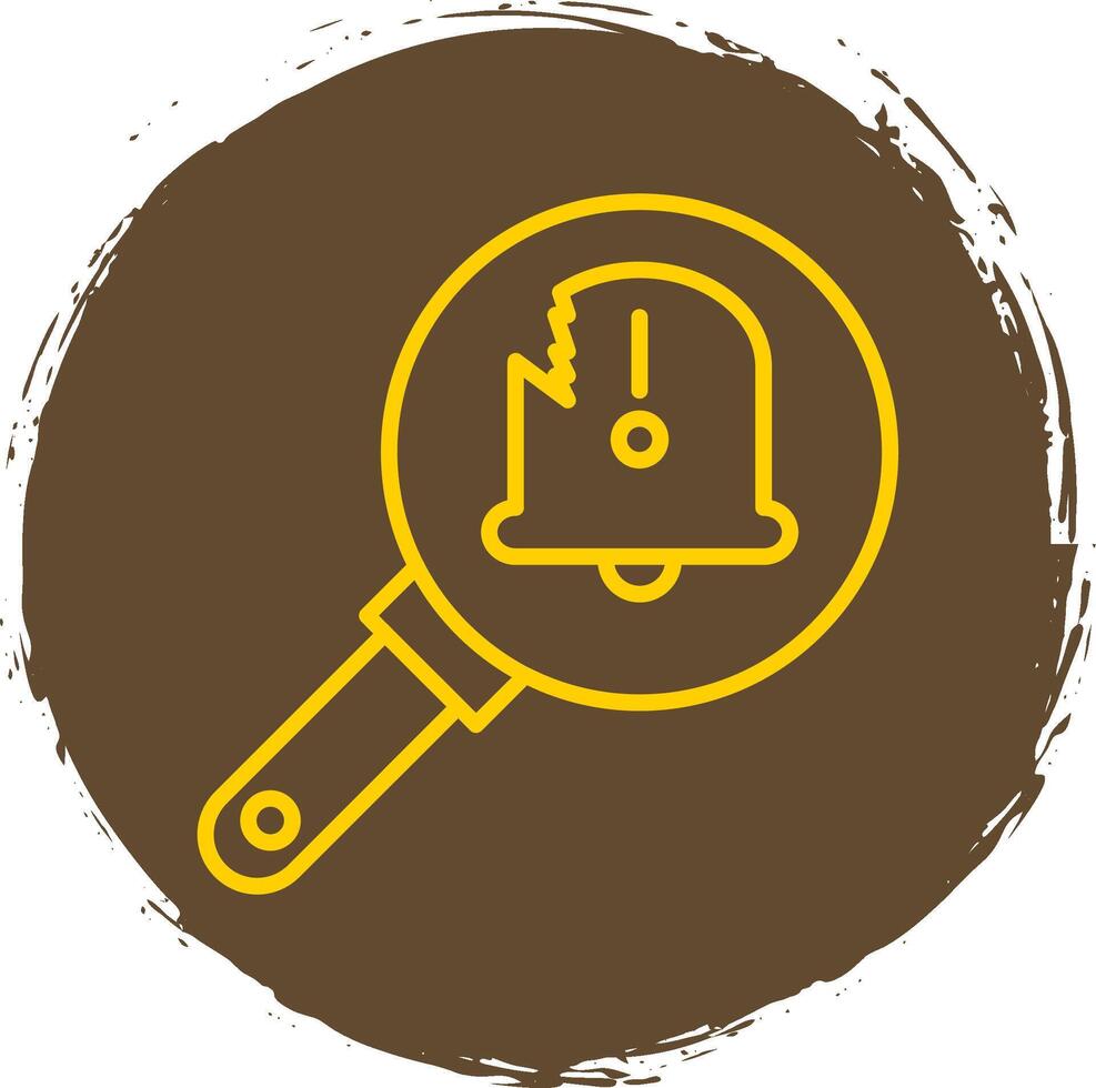 Fault Line Circle Sticker Icon vector
