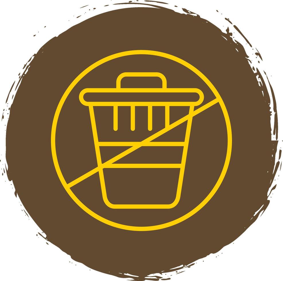 Zero Waste Line Circle Sticker Icon vector