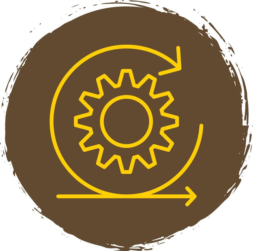 Scrum Line Circle Sticker Icon vector