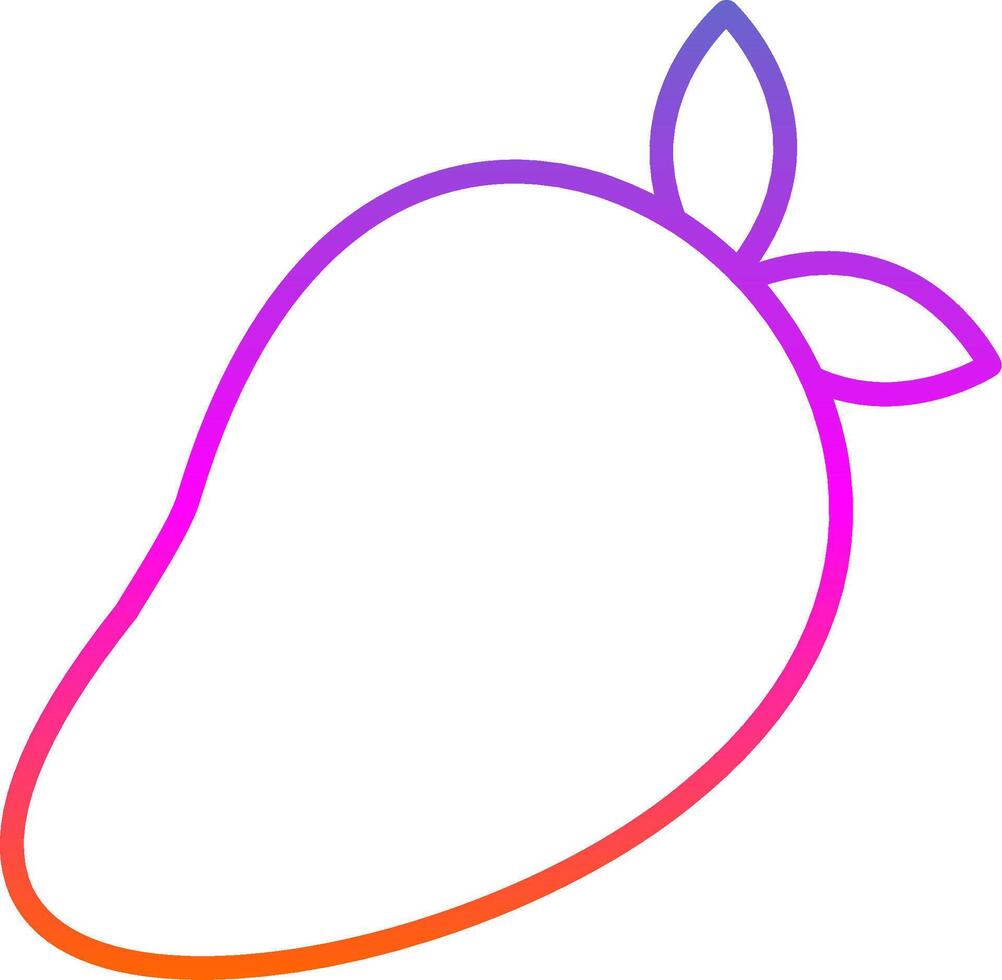 Mango Line Circle Sticker Icon vector