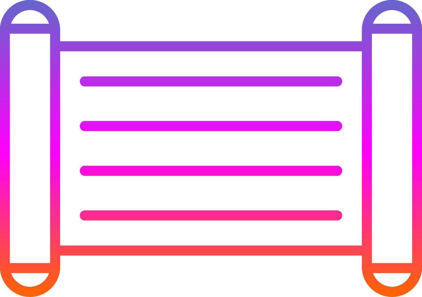 Old Scroll Line Circle Sticker Icon vector