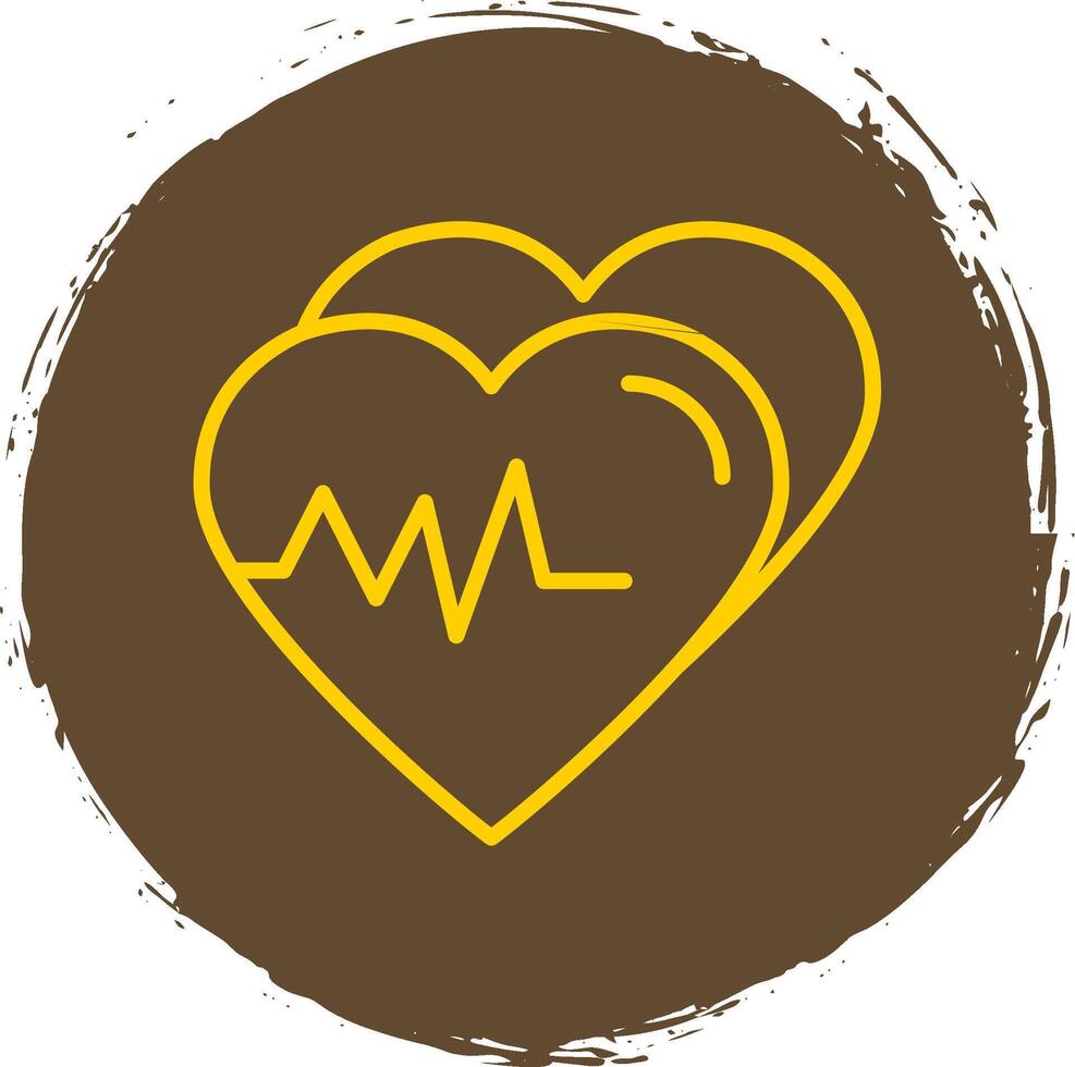 Heart Line Circle Sticker Icon vector