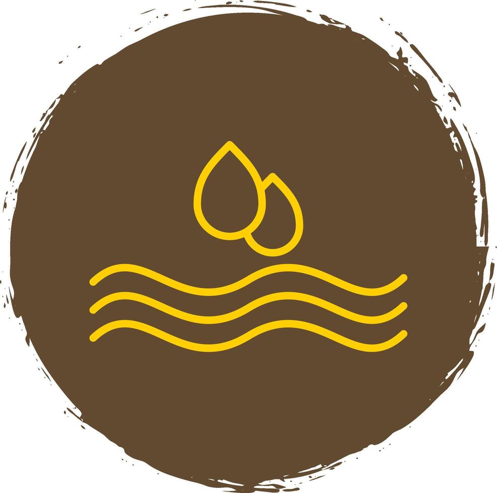 Water Drop Line Circle Sticker Icon vector