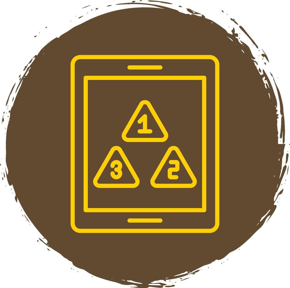 Tablet Line Circle Sticker Icon vector