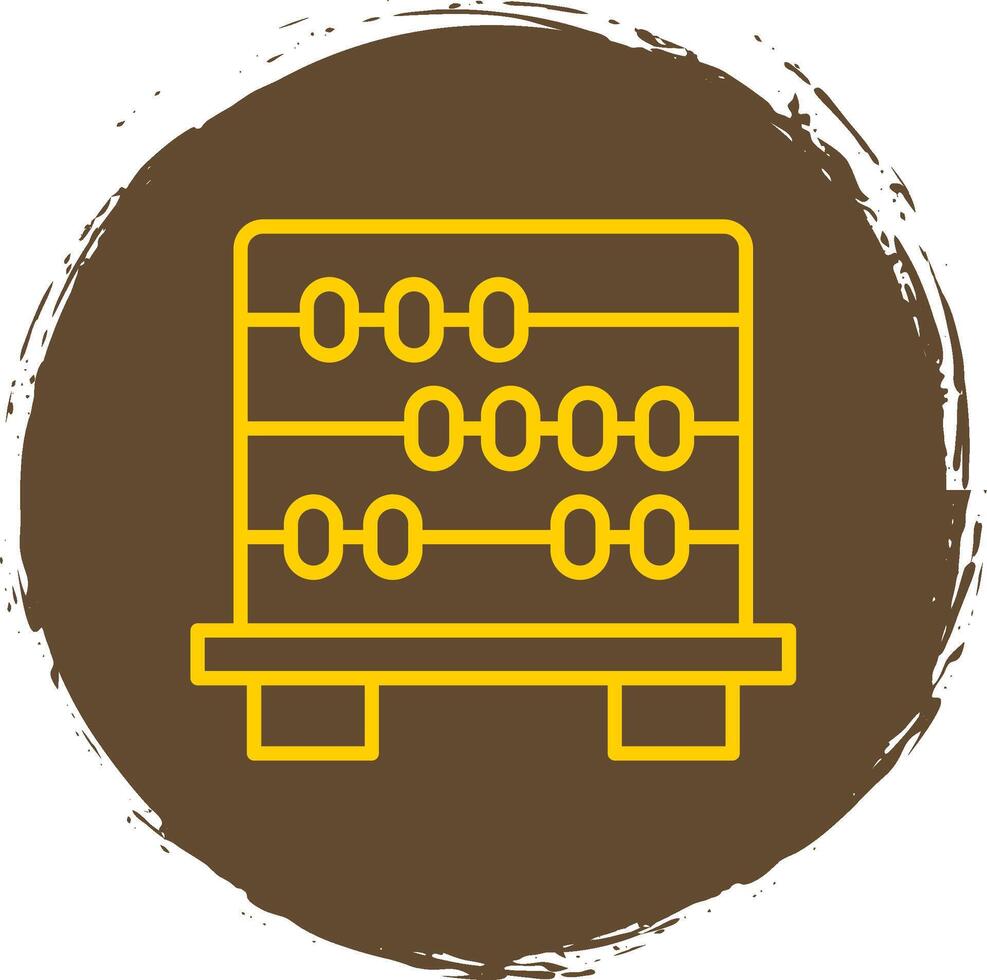 Abacus Line Circle Sticker Icon vector