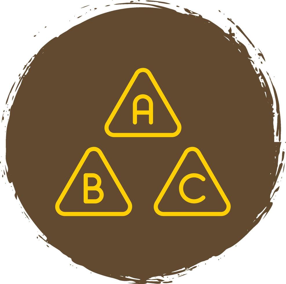 Abc Line Circle Sticker Icon vector