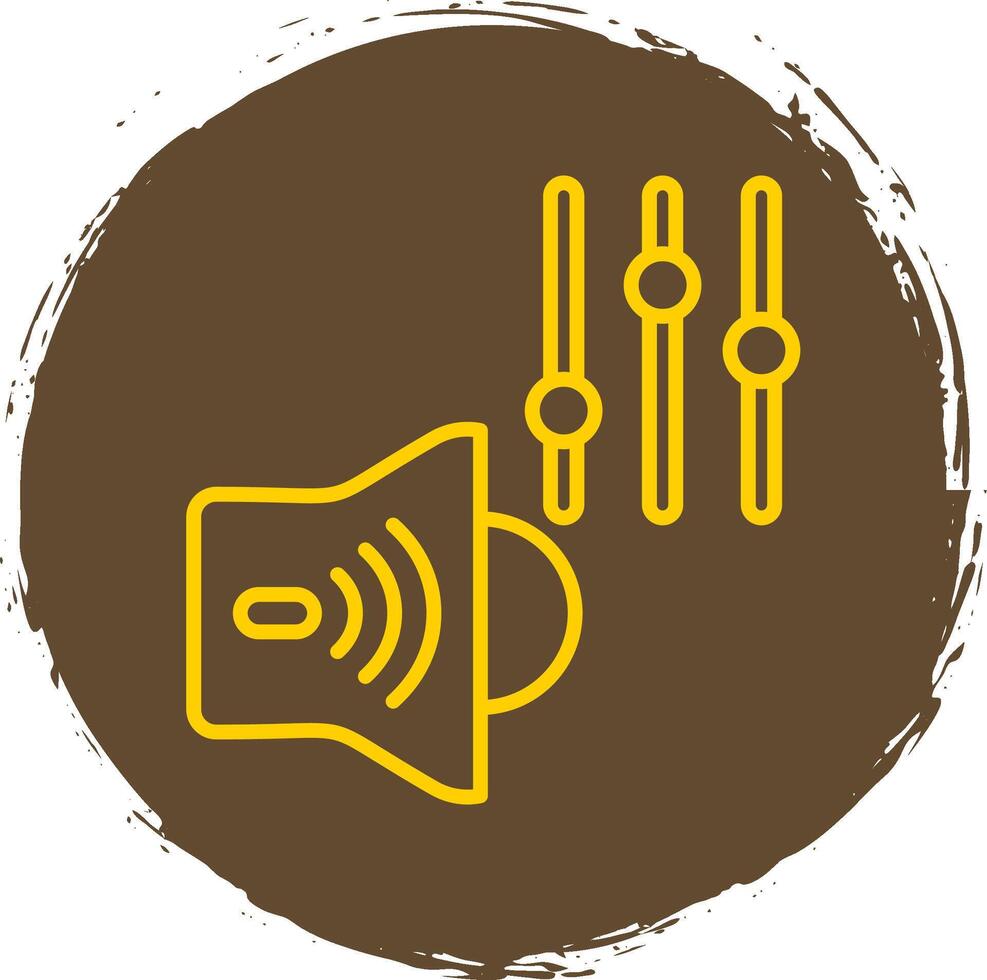 Volume Control Line Circle Sticker Icon vector