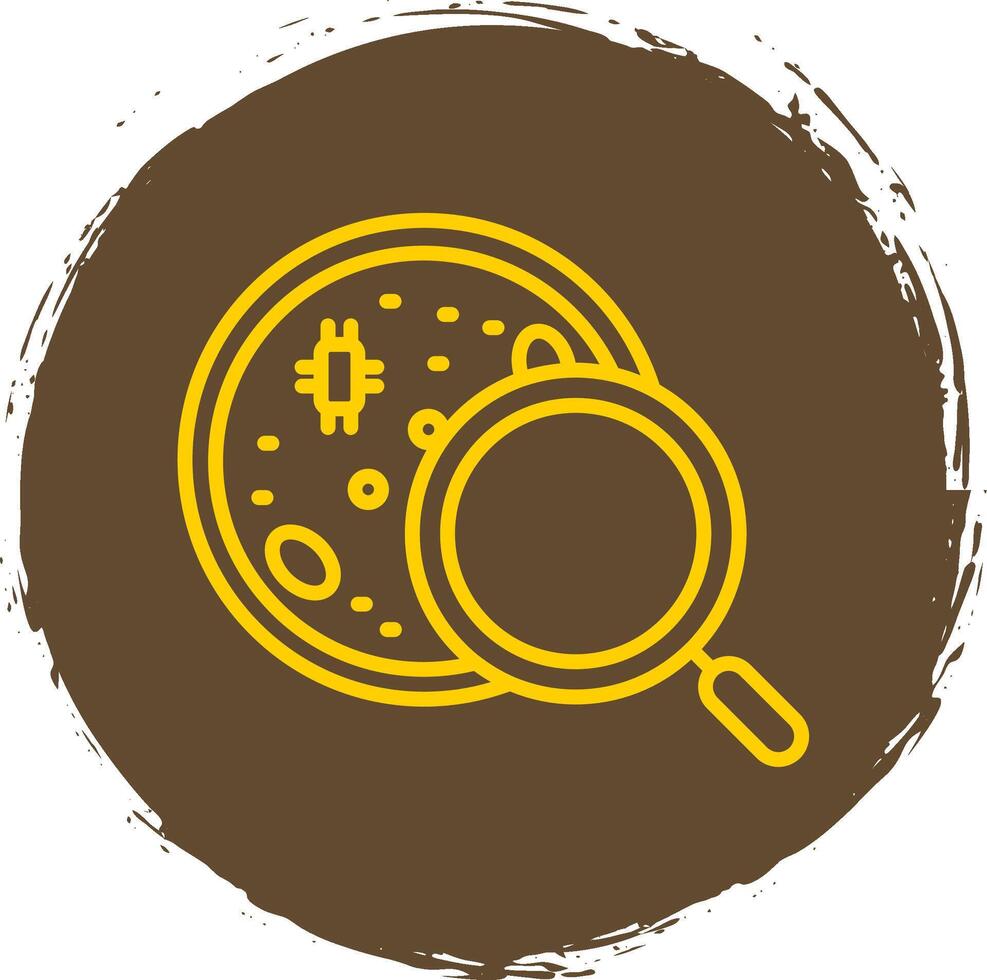 Petri Dish Line Circle Sticker Icon vector