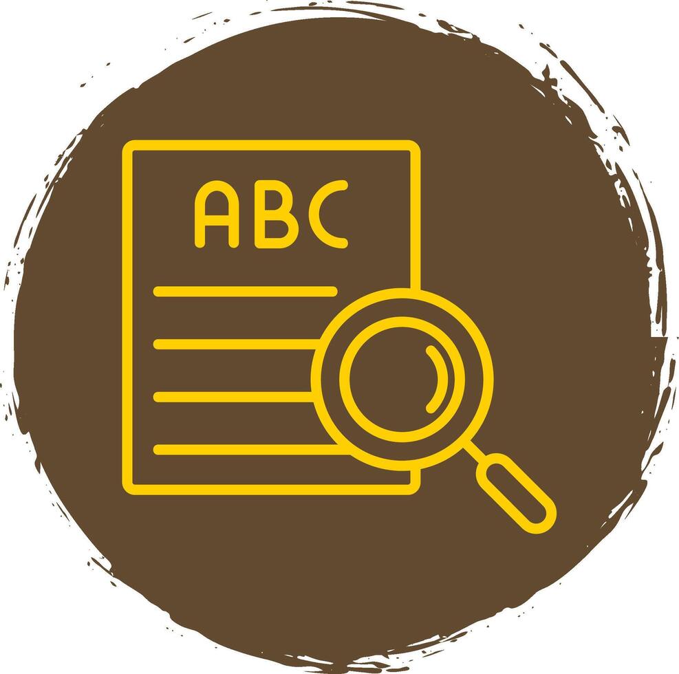 Spell Check Line Circle Sticker Icon vector