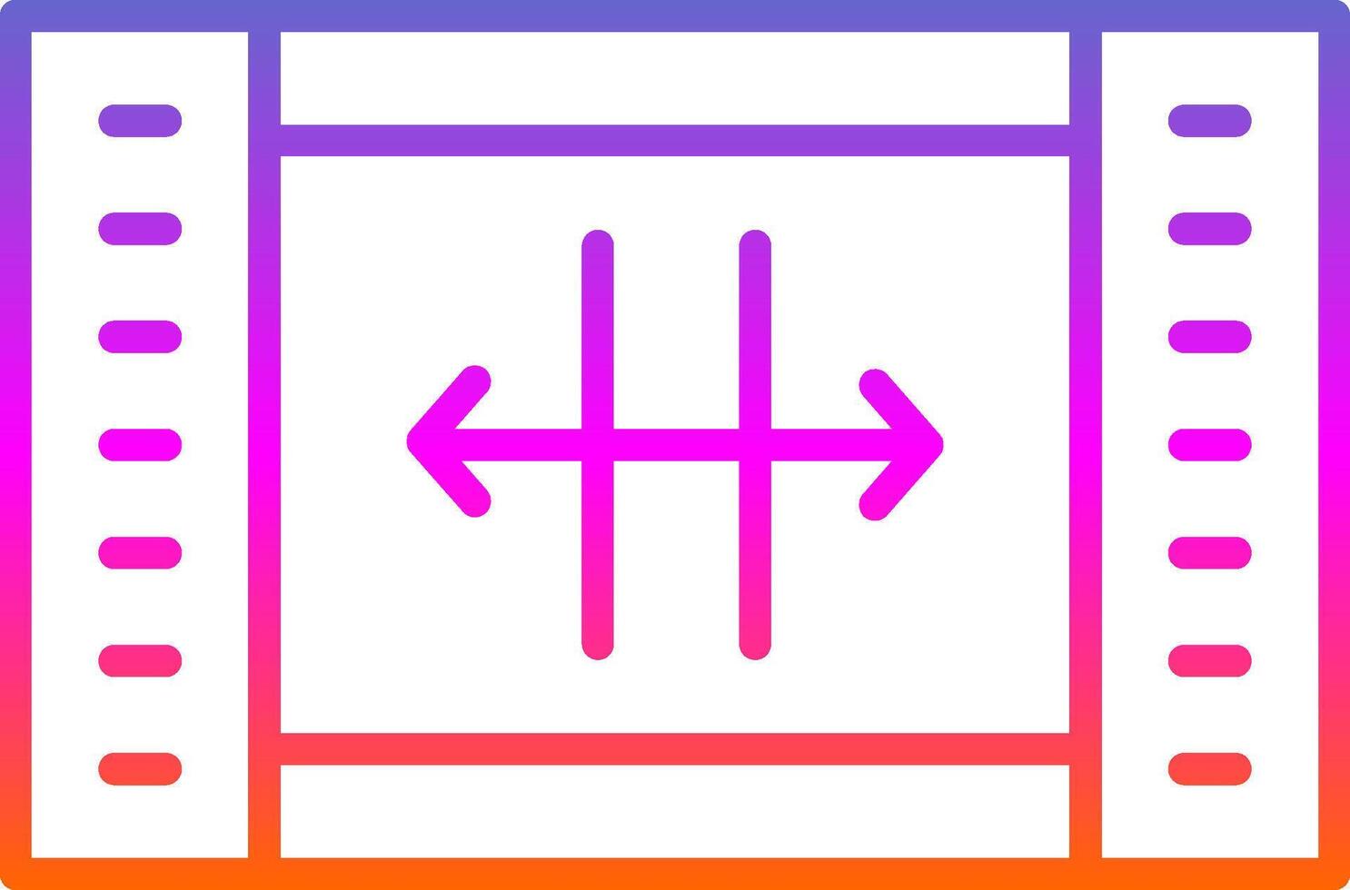 Resize Line Circle Sticker Icon vector