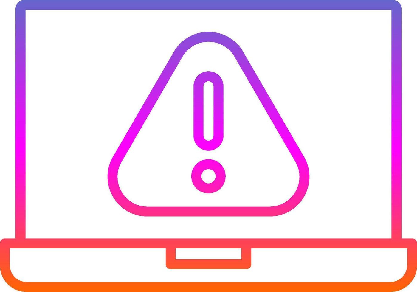 Error Line Circle Sticker Icon vector