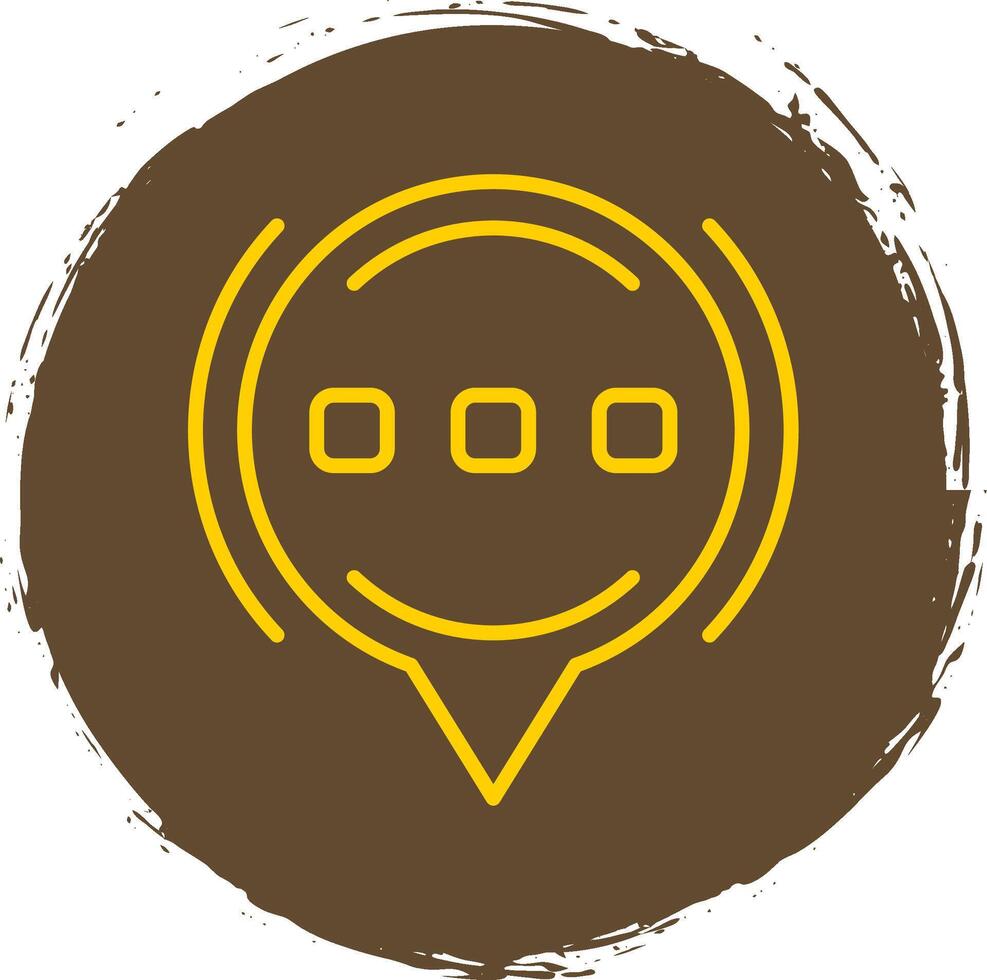 Talk Line Circle Sticker Icon vector