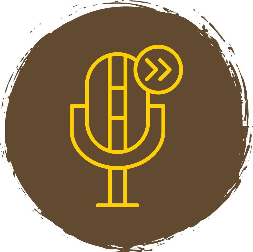 Skip Line Circle Sticker Icon vector