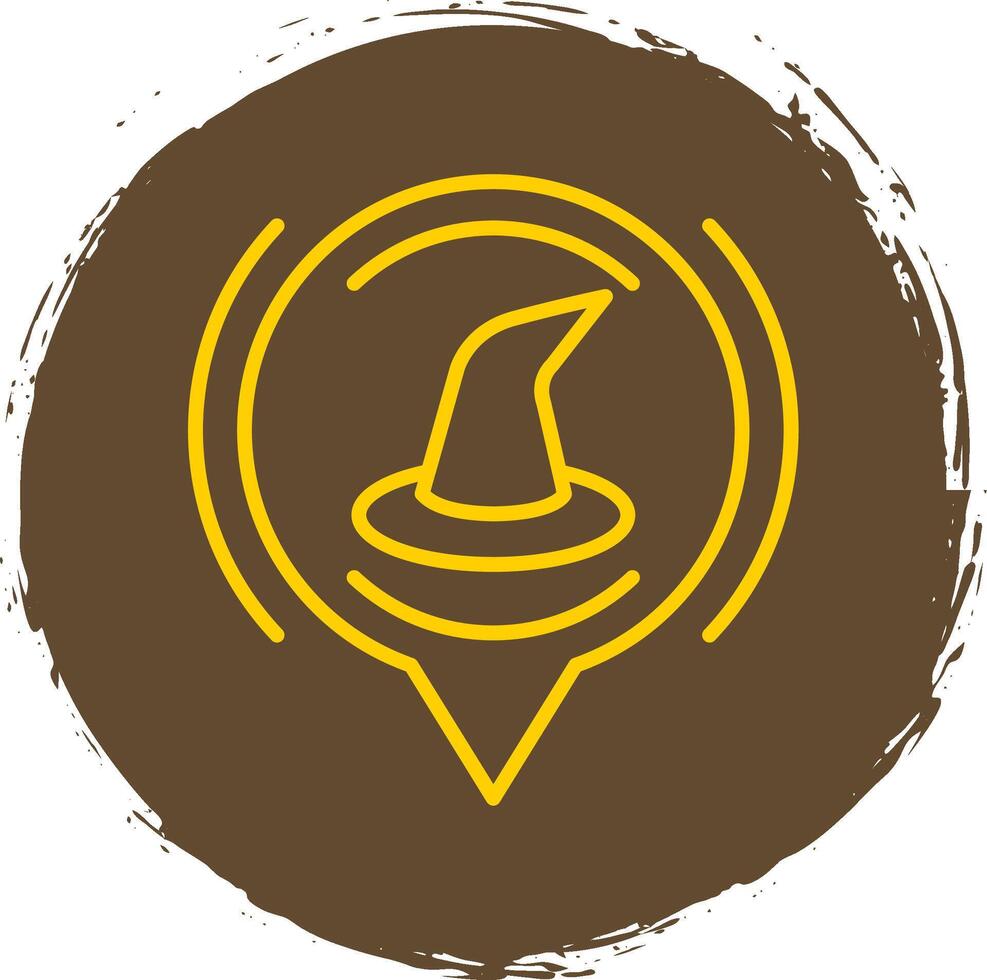 Magic Line Circle Sticker Icon vector