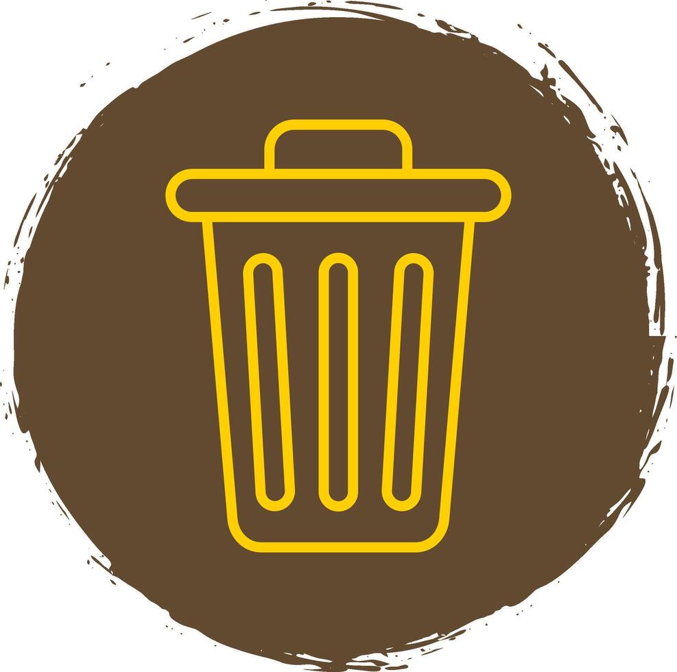 basura línea circulo pegatina icono vector