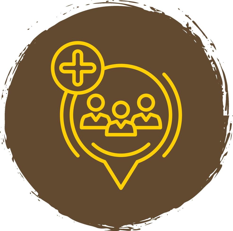 Follower Line Circle Sticker Icon vector