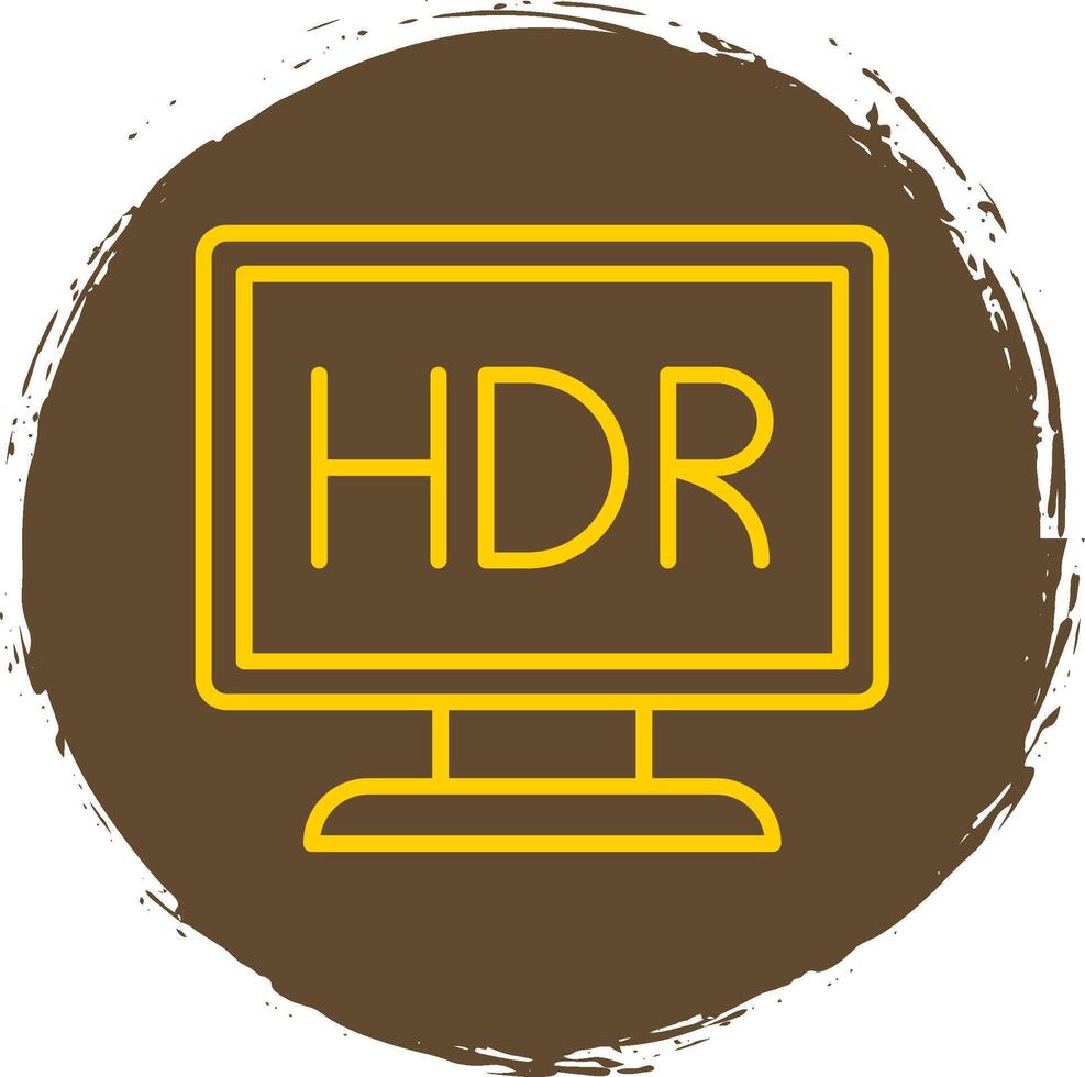Monitor Line Circle Sticker Icon vector
