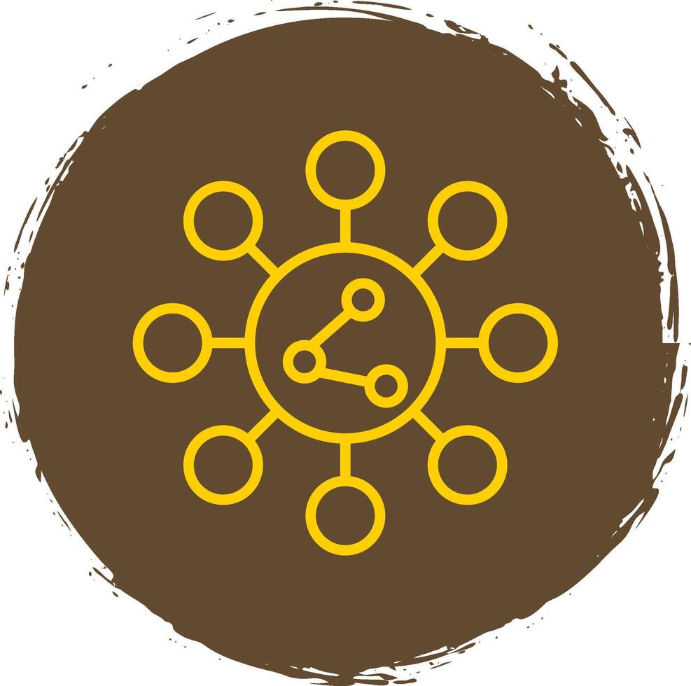 Share Line Circle Sticker Icon vector