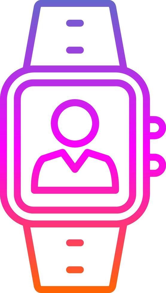 User Line Circle Sticker Icon vector