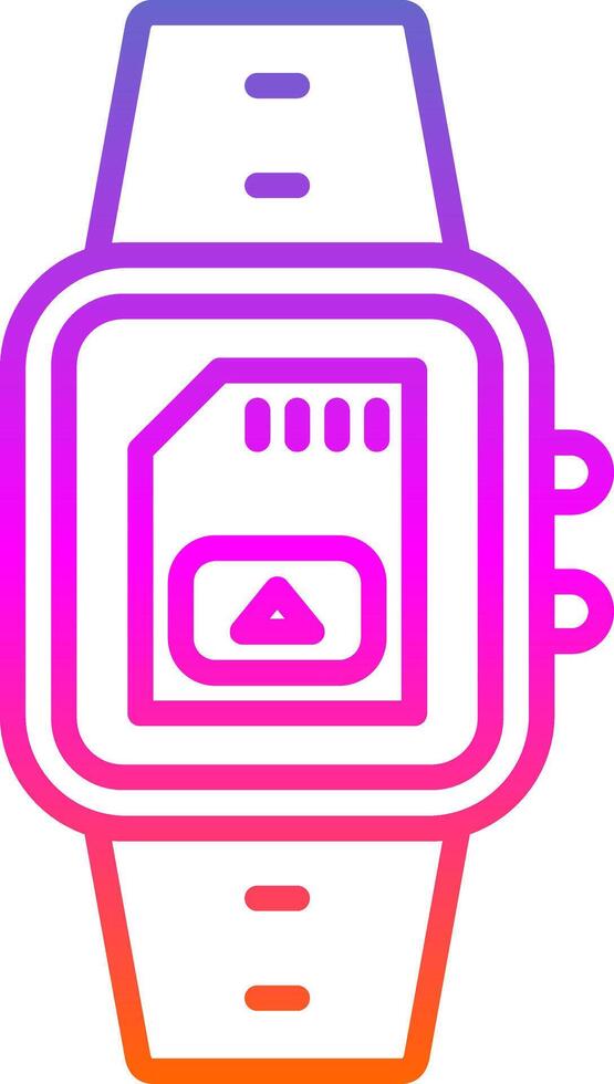 Sim Card Line Circle Sticker Icon vector