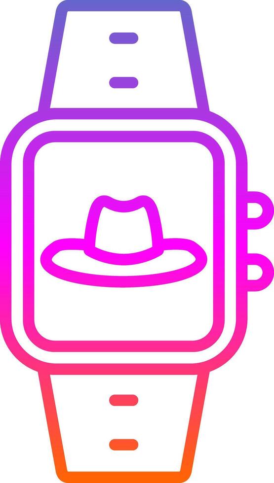Watch Line Circle Sticker Icon vector