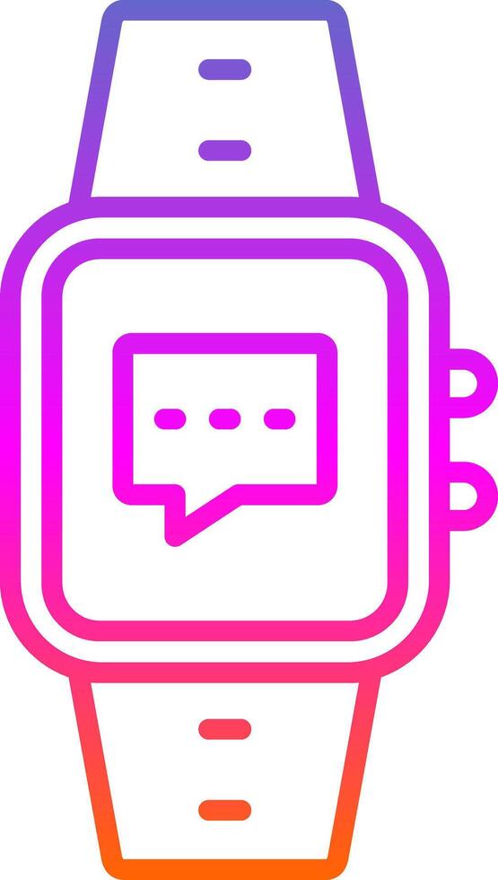 Message Line Circle Sticker Icon vector