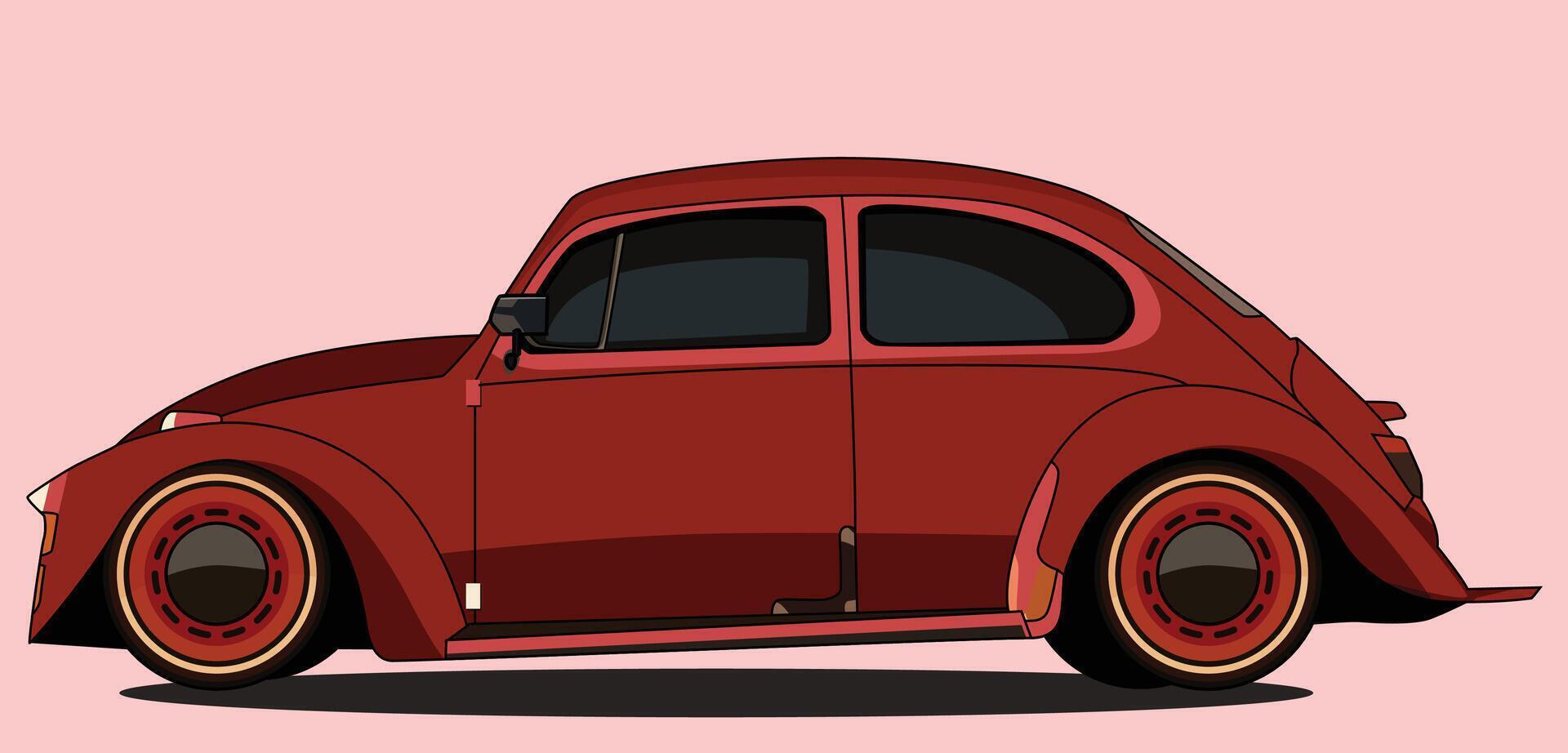 sedan car art , Side View template vector