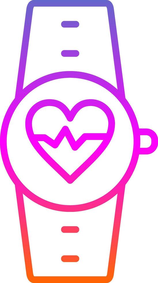 Heart Rate Monitor Line Circle Sticker Icon vector