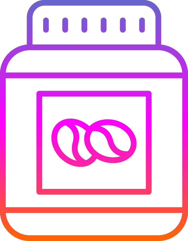 Beans Jar Line Circle Sticker Icon vector