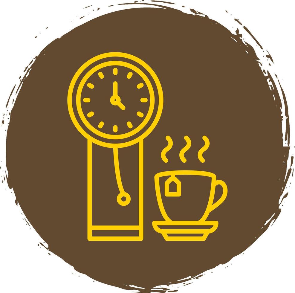 Clock Line Circle Sticker Icon vector