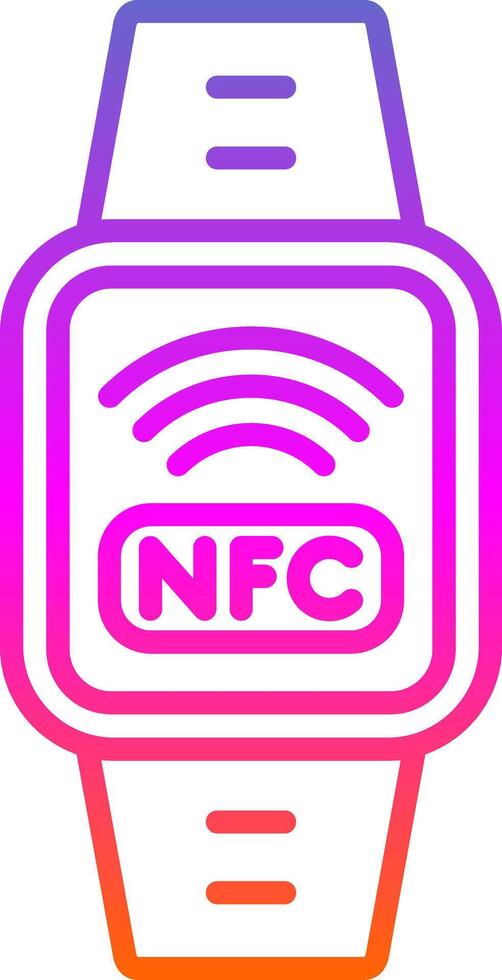 Nfc Line Circle Sticker Icon vector