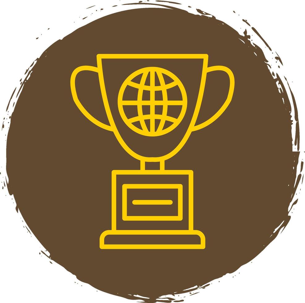 World Line Circle Sticker Icon vector