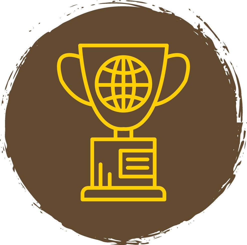 Globe Line Circle Sticker Icon vector
