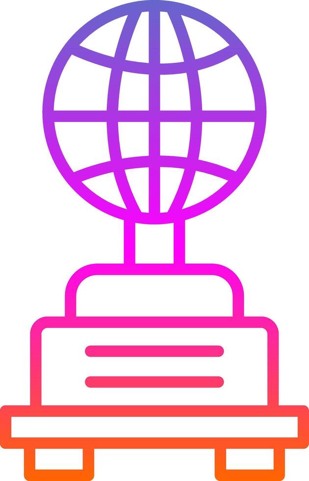 Globe Line Circle Sticker Icon vector
