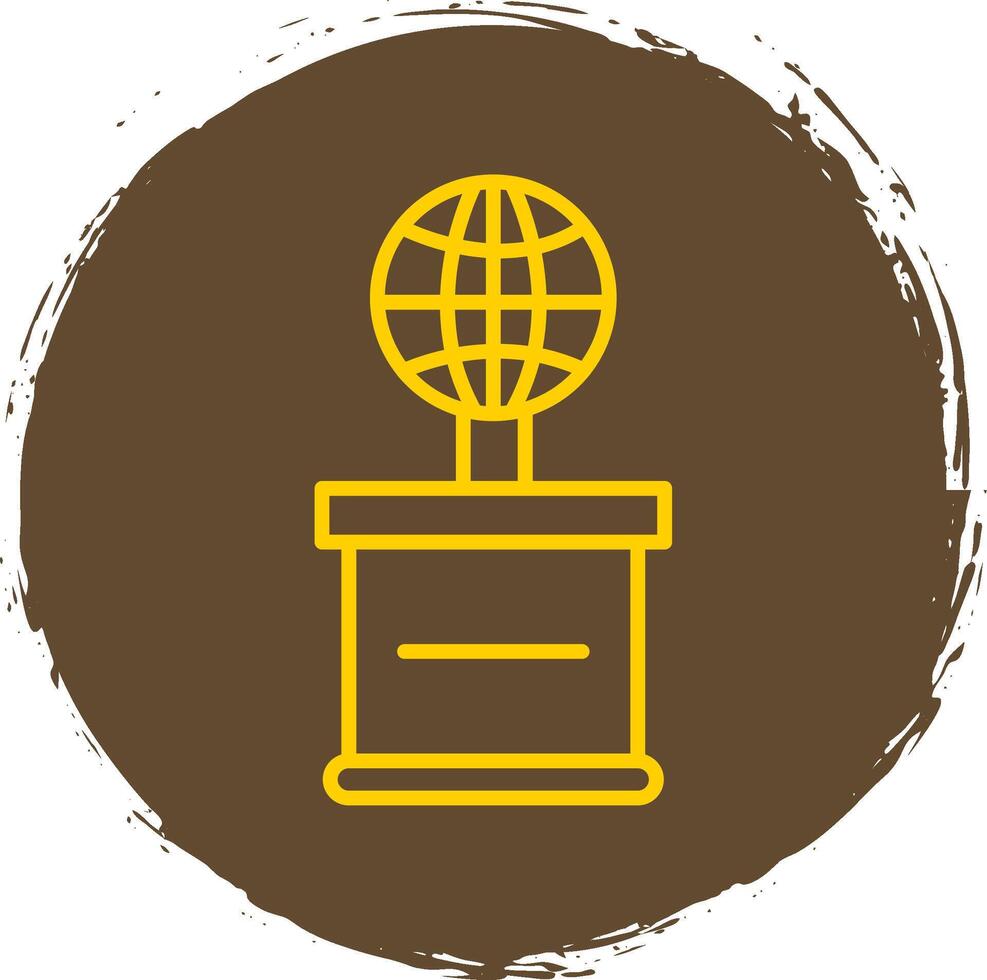 World Line Circle Sticker Icon vector