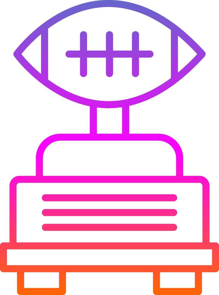 Football Line Circle Sticker Icon vector