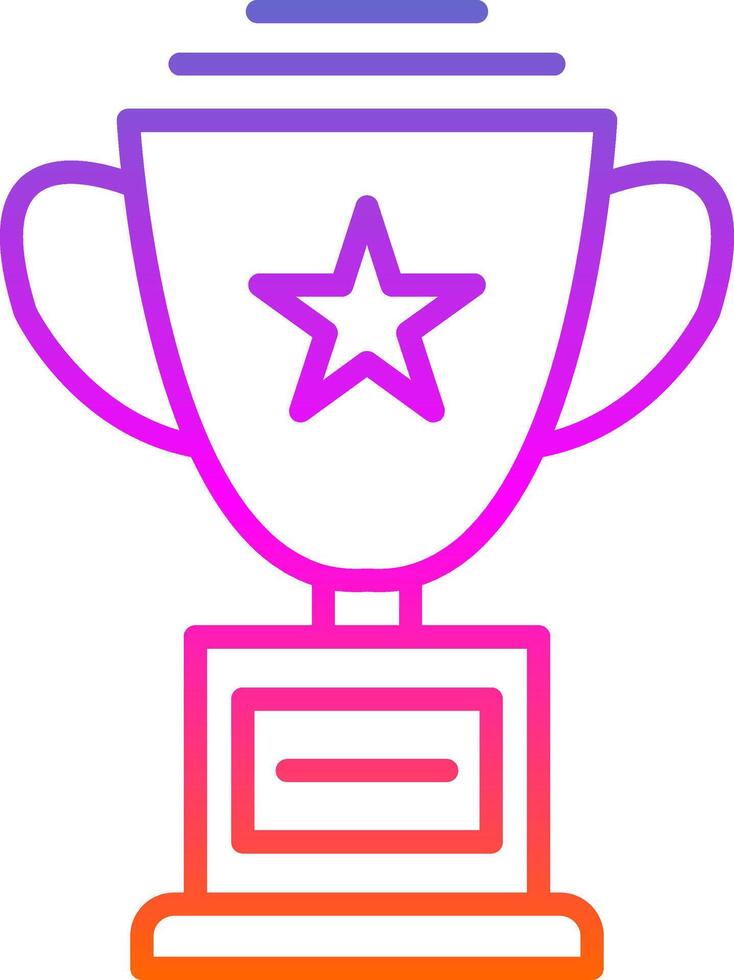 Trophy Line Circle Sticker Icon vector