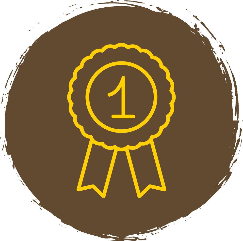 Badge Line Circle Sticker Icon vector