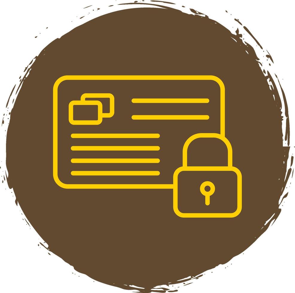 Secure Payment Line Circle Sticker Icon vector