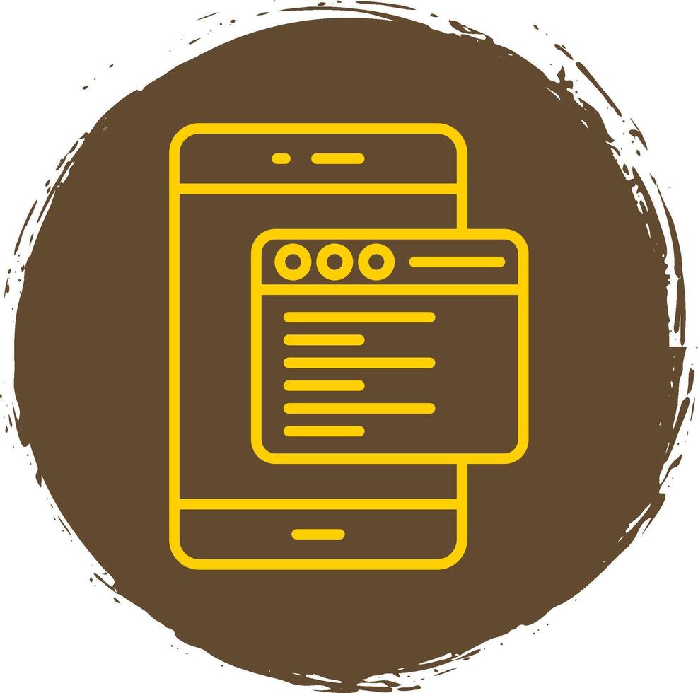 Smartphone Line Circle Sticker Icon vector
