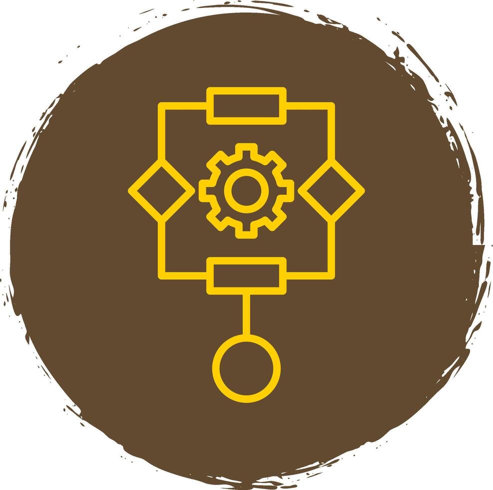 Algorithm Line Circle Sticker Icon vector