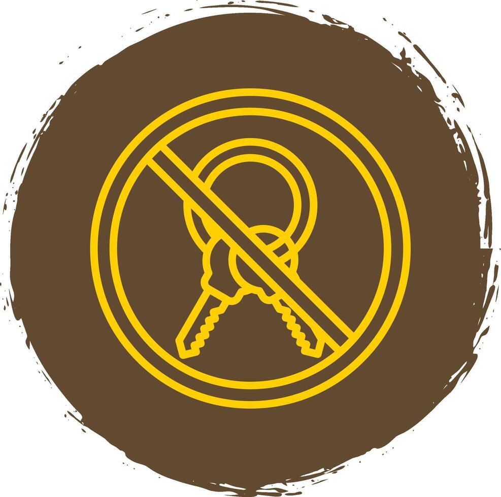 Prohibited Sign Line Circle Sticker Icon vector