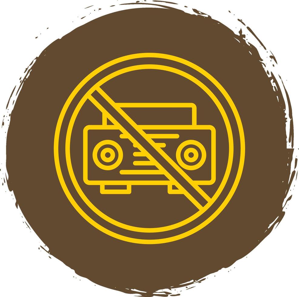 Prohibited Sign Line Circle Sticker Icon vector