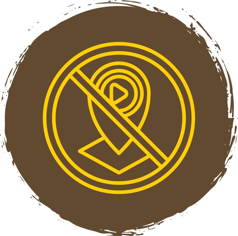 Prohibited Sign Line Circle Sticker Icon vector