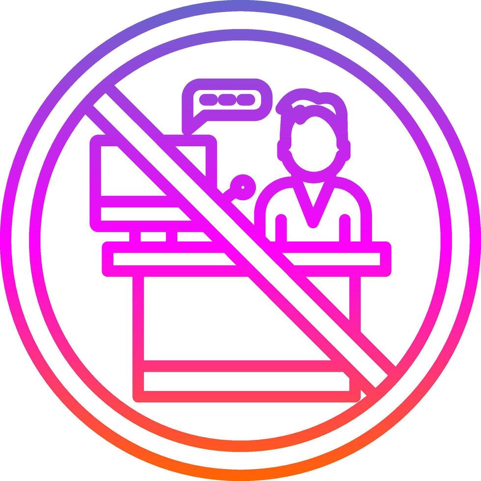 Prohibited Sign Line Circle Sticker Icon vector
